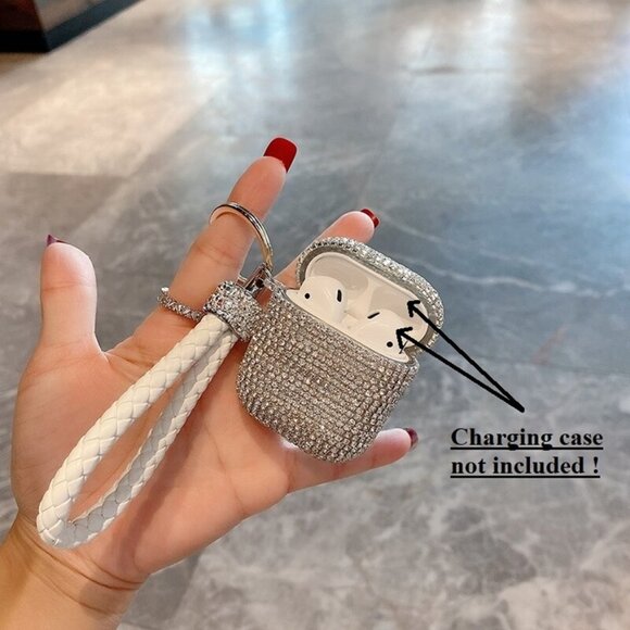 New Luxurious elegant Sparkly silicone case for iPhone Headphones airpods 1 or 2 - Picture 5 of 9